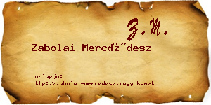 Zabolai Mercédesz névjegykártya
